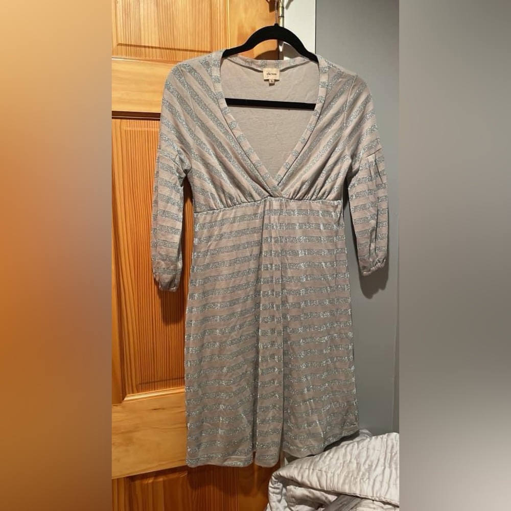 Ella Moss Metallic Stripe Dress